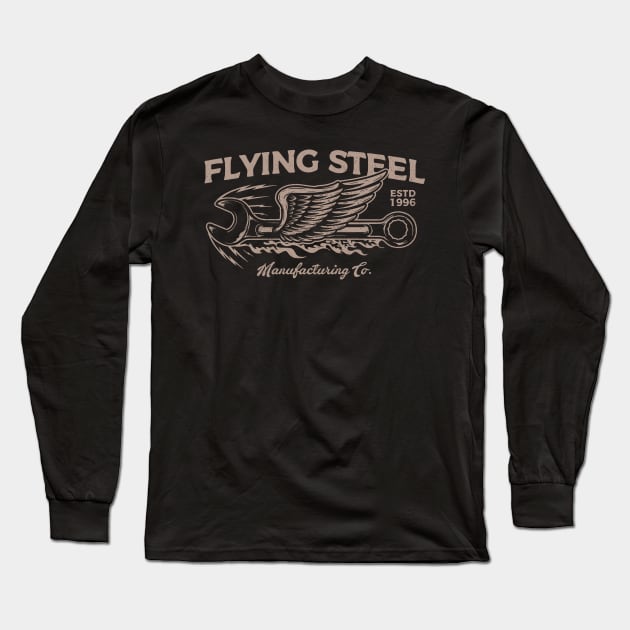 FLYING STEEL Long Sleeve T-Shirt by KUSTOM SHOP